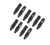 Conector XLR de 3 Pines, 5 Pares de Conectores de Audio Duraderos ABS Negros para Transmisión de Señal de Altavoz Profesional