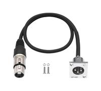 Conector XLR macho a XLR hembra, tipo D, conector de audio profesional instalable, carcasa para consolas mezcladoras