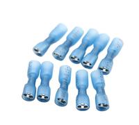 conectores a tope termorretráctiles Kit de 25 terminales crimpado termorretráctiles, conector cable eléctrico aislado, terminal horquilla acoplamiento hembra(Blue)