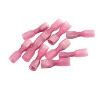 conectores a tope termorretráctiles Kit de 25 terminales crimpado termorretráctiles, conector cable eléctrico aislado, terminal horquilla acoplamiento hembra(Red)