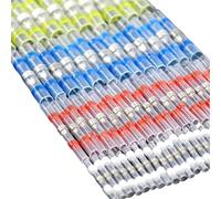 conectores a tope termorretráctiles Tubo termorretráctil impermeable con terminal de cable eléctrico aislamiento soldadura, empalme a tope, juego conectores eléctricos for(S31,5PCS)