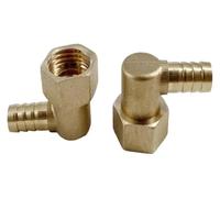 Conectores acodados, Conectores de manguera, 1 pieza rosca hembra latón BSP 1/2" a codo 4 mm, 6, 8 y 10