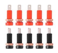 Conectores Banana 10 Piezas, Terminales Macho de Latón, Rosca de 4mm, Aislamiento y Resistencia, 30V - 60V, 24A Máximo - Alta Conductividad, Uso en Equipos Electrónicos, Conexión