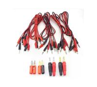 Conectores banana de 4 mm, cable con pinza de cocodrilo doble, cable de prueba, sonda, chapado en oro,