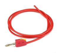 Conectores banana de 4 mm de ingeniería eficiente con cableado de cobre robusto, perfectos para requisitos eléctricos de alta resistencia (1 m, rojo)
