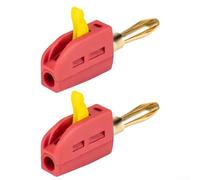 Conectores banana de 4 mm, paquete de 10 terminales de conexión rápida sin soldadura para equipos de prueba, construcción de latón y plástico, compatibles con aplicaciones de alta corriente de 4 mm