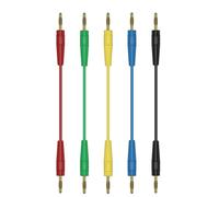 Conectores banana estables de 2 mm, cables de prueba de aislamiento fuerte, ajuste seguro, juego de cables de conector banana para proyectos electrónicos, cables de prueba flexibles para instrumentos