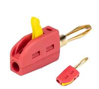 Conectores banana para altavoz, conectores de cable de audio chapados en oro, terminales de fácil ajuste para sistemas de sonido, conectores banana duraderos para instalación de cables de altavoz, uso