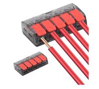 Conectores CMK63 de 10 piezas, 2-5 puertos, abrazadera for luz eléctrica, terminal Uni, 34-11 AWG(CMK635)