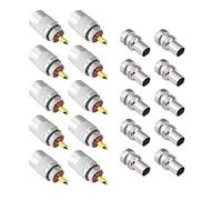 Conectores Coaxiales de PL-259 Conector de Soldadura Macho UHF Adaptadores Coaxiales de 50 Ohmios Paquete de 10 con Reductores para Cable LMR400, RG8