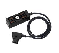 Conectores D-Tap Cable Divisor D-Tap alimenta cómodamente Varios Dispositivos con un Enchufe Macho a 4 Puertos Divisor de alimentación Dtap, Black