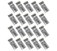 Conectores de abrazadera de tubo en T, 20 juegos de abrazaderas de tubo de acero inoxidable resistentes para fontanería, automotriz, industrial, cierre seguro, 3 cm