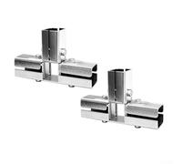 Conectores de acero de 4 vías para construcción estructural que permiten un fácil montaje y desmontaje con estabilidad mejorada