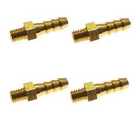 Conectores de acoplamiento, 4 piezas Accesorios tubería Pagoda Rosca métrica macho M5 M6 M8 Manguera púas latón Tubo cuero Conector tráquea(4mm to M6x1)