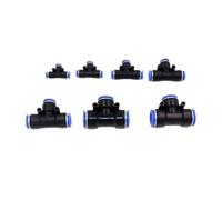 Conectores de aire PE 4mm 6mm 8mm 10 12MM conector neumático conexión rápida bloqueo deslizante Tee 3 vías tubo de plástico conector de tubo de manguera de agua(PEG 12-8)