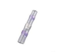 Conectores de alambre de sellado de soldadura impermeables, kit de 100 piezas para reparaciones de cableado de remolques automotrices marinos con tubo termorretráctil y anillo de soldadura (morado)