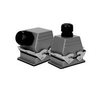 Conectores de alta resistencia, HDC HE-32 Conector alimentación industrial 16 A 500 V con capó entrada superior/lateral contacto tornillo, 1 ud(Top Entry)