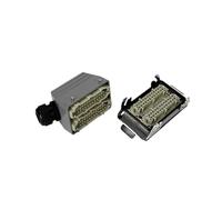Conectores de alta resistencia, HDC HE Conector con núcleo 48 pines 16 A 500 V Enchufe aviación industrial impermeable inserciones entrada superior/lateral(Top Entry)