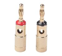 Conectores de audio tipo banana chapados en oro de Yage1Pair, tipo espiral, para altavoces y cine en casa.