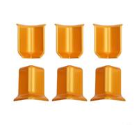 Conectores de bloque de esquina de base de pared para zócalos de 2.15 pulgadas de altura, 6 piezas en total, diseñados para proporcionar una transición suave en las esquinas del zócalo (S dorado)