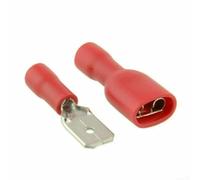 Conectores de cable aislados macho a hembra, paquete de 100 piezas con terminales de crimpado de PVC rojo/azul/amarillo para 10A-24A, 10-24 AWG (0,5-6 mm²), para automóvil