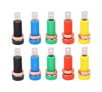 Conectores de cable de altavoz de coche, conector banana hembra, conector de conector banana, 10 piezas de conectores banana, material ABS de latón, corriente máxima de 24 A, resistencia de aislamient