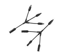 Conectores de Cable de Panel Conector fotovoltaico tipo T, conexión en paralelo, de panel solar, derivación impermeable, enchufe de conexión de celda de dos piezas(Y4)