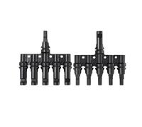 Conectores de Cable de Panel Conector fotovoltaico tipo T, conexión en paralelo, de panel solar, derivación impermeable, enchufe de conexión de celda de dos piezas(T6)