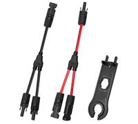 Conectores de Cable de Panel Solar, 1 Par Y-Conectores Solares Conector Panel Solar Conector Solar, MMF/FFM Adaptador de Rama Solar para Panel Solar Fotovoltaico