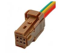 Conectores de cable eléctrico for interruptor de regulador de ventana de coche de 6 pines - MG643284 DJ7065D-0.6-21, arnés de cables, 1 juego(Army green,10 Pcs)