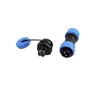 Conectores de cable LP/SP17 sin soldadura, IP68, impermeables, macho y hembra, de 2/3/4 pines, tipo tornillo, conector de aviación, con tuerca trasera.(LP17-2L)