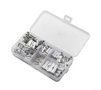 Conectores de cable no aislados 150/200/280 piezas 22 10 AWG terminales electroestañados tubulares de cobre para aplicaciones eléctricas y de maquinaria (200 piezas)