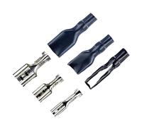 Conectores de cable pala aislados, 200 juegos, conector hembra 2,8/4,8/6,3 mm, con manguitos aislantes para terminación 22-16 AWG(2.8MM)