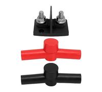 Conectores de cable PowerPost con 2 aisladores e instalación rápida para equipos eléctricos de camiones de vehículos recreativos de automóviles y células solares DC12 a 48V M10 (Negro)