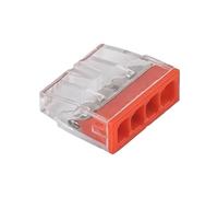 Conectores De Cable Rápido, 50 Uds., 2/3/4/5/6/8 Puertos, Bloque Terminales, Acero Inoxidable Duro, Fácil Cableado Eléctrico Luz Empuje for Casa(CMK204(4P))
