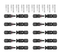 Conectores De Cable Solar Del Panel | Accesorios De Cable Macho Y Hembra - Adaptador Para Generadores De Panel Solar | Adecuado Para Cabina, Agricultura, Casa, Autocaravana, Al Aire , Comercial