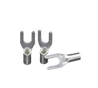 Conectores de cable, UT0.5-35 Cobre Latón Tipo Horquilla Conector Terminal engarzado sin aislamiento(5 piezas UT256)(15Pieces UT1010)