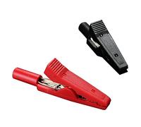 Conectores de cables, conectores de cables eléctricos, bloque de conectores, 2 pinzas de cocodrilo aisladas, sonda de prueba roja y negra