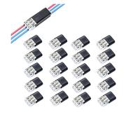 Conectores de cables de empalme rápido 10/20/30, enchufables de 3 vías, conexión, sin necesidad de pelar cables, bloques de terminales compactos universales de 3 pines,(30Pcs)
