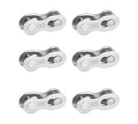 Conectores de cadena de bicicleta - Hebilla para cadena de bicicleta de liberación rápida, conector de acoplamiento Missing Link, juego de 6 puntos de acero | Accesorio para reparación de bicicletas