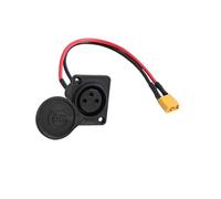 Conectores de carga para scooter eléctrico, puertos de entrada de alimentación, puerto de enchufe de carga de 3 pines con mejora la protección eléctrica, accesorios para scooter eléctrico
