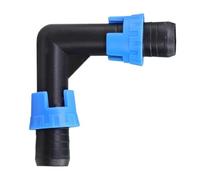 Conectores de cinta goteo 16MM adaptador acoplamiento tubería jardín accesorios bloqueo rosca manguera riego enchufe extremo en T codo cierre(B,30pcs)