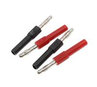 Conectores de Cobre de los enchufes de los adaptadores del Alambre del Cable del Conector Banana del niquelado 4MM a 2MM(2MM To 4MM B,2PCS)