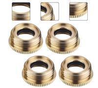 Conectores de conversión de latón para riego de jardín, adaptadores de diámetro de 4 puntos a 6 puntos para accesorios de manguera, paquete de 4 con acabado amarillo resistente a la corrosión