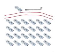 Conectores de cuerda para configuración de valla eléctrica, 25 conectores con alambre de cobre para conexiones eléctricas confiables