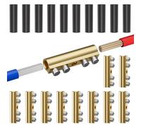 Conectores de empalme de latón resistentes con mango de corriente de 80 A para cables de 10 6 AWG, adecuados para coches, barcos, proyectos de manualidades solares, conectores de energía solar