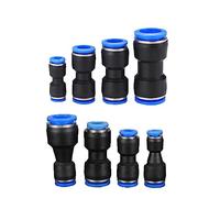 Conectores de Empuje Recto, Conectores neumáticos de plástico de PU de 4 mm, 6 mm, 8 mm y 10 mm for manguera de aire y agua, conexión rápida de gas recta.(PG10-6)