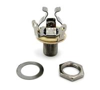 Conectores de enchufe macho hembra para montaje en panel, adaptador de enchufe de alimentación para bajos, guitarras, bajos de latón, pastilla de guitarra