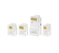 Conectores de extremo Cable 4 pines, 6 y 8, enchufes, conector teléfono, internet RJ9 4P4C RJ11 6P4C 6P6C RJ45 8P8C Crystal ESSEIEIE(6P4C,100PCS)