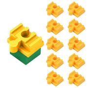 Conectores de ferrocarril de madera,Conectores de ferrocarril de madera,Accesorios de adaptador de vía férrea | Conectores de carril, Juego de 10, adaptadores de pista de tren de juguete para mayores